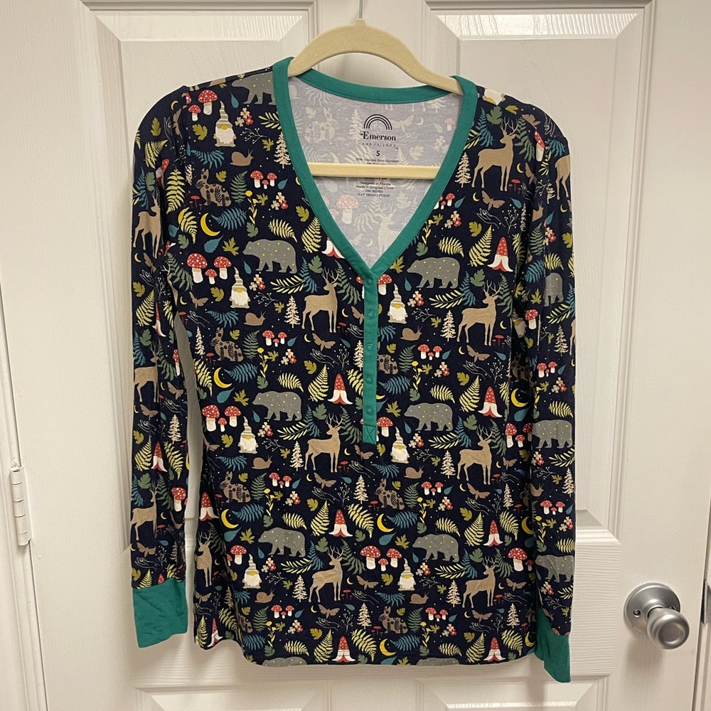 Emerson And Friends Woodlands Pajama Top